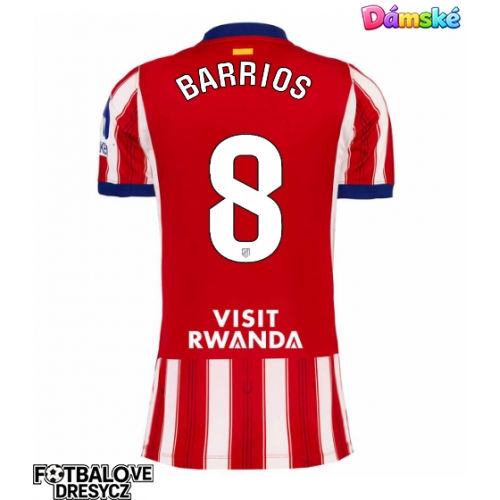 Atletico Madrid Pablo Barrios #8 Dámské Domácí Dres 2026-27 Krátký Rukáv Atletico Madrid Pablo Barrios #8 Dámské Domácí Dres 2026-27 Krátký Rukáv
